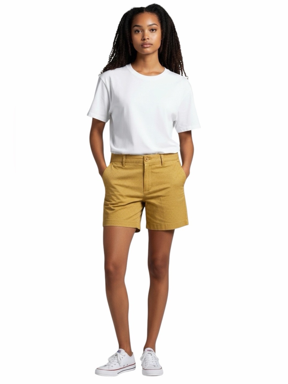 NWT🌺Eddie Bauer•Mercer Reedy Yellow Cotton Shorts
